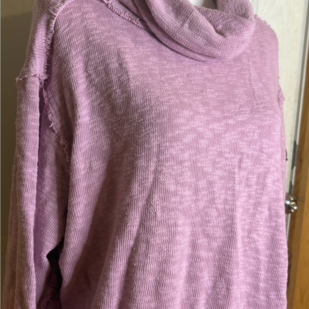 We The Free Pink/Lavender Timmy TurtleNeck Sweater size XS oversized - Picture 2 of 12